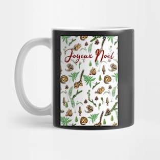 Forest Life White Background Christmas Card Mug